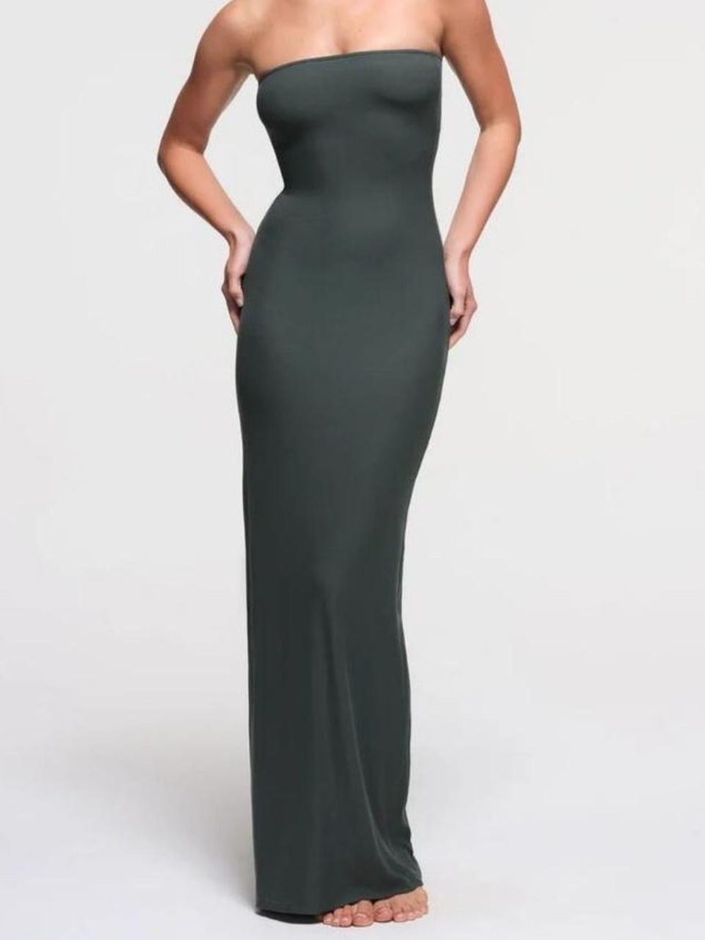 SKIMS Soft Lounge Tube Dress - Deep Sea Green